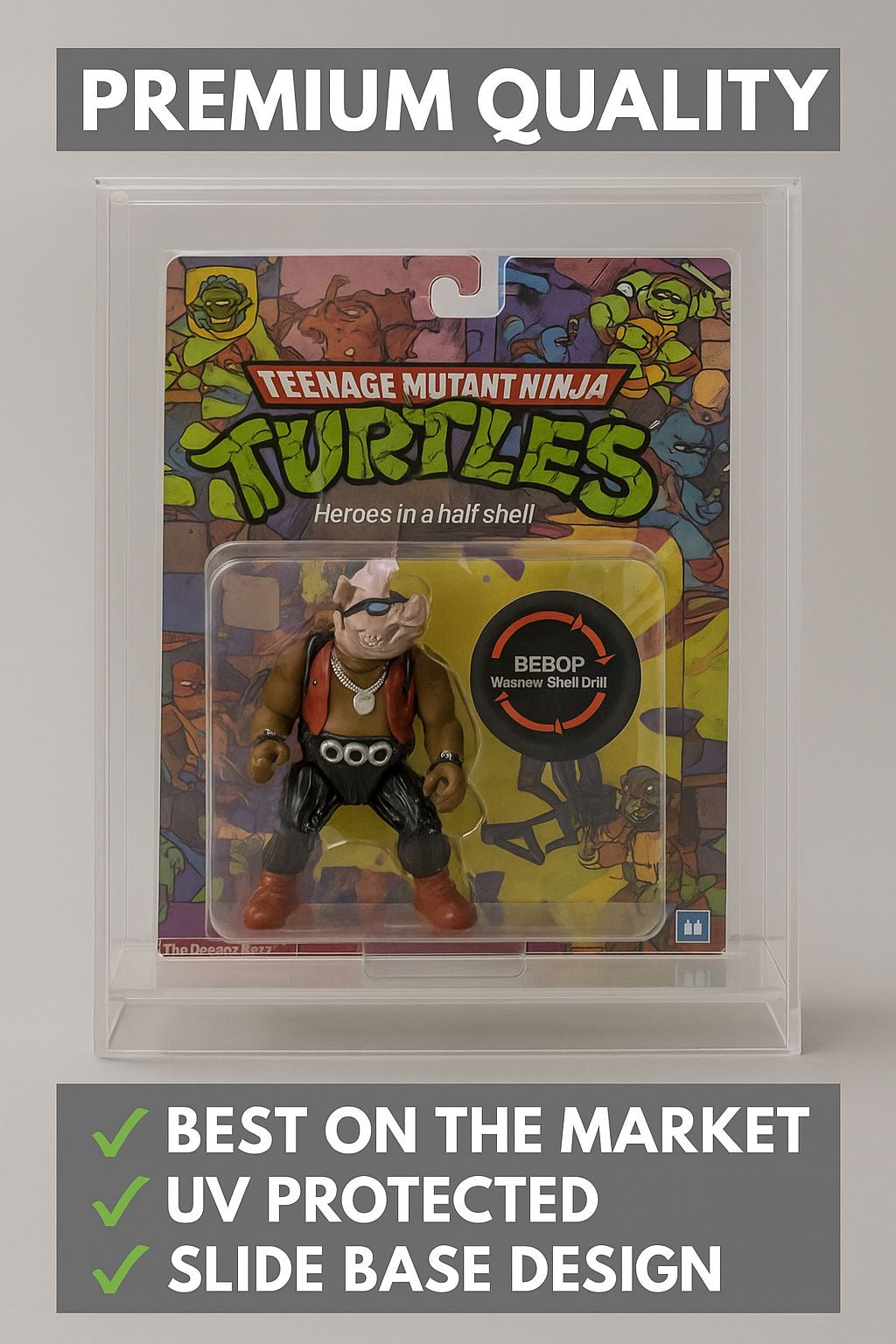 Premium TMNT Acrylic 6 inch Display Case Teenage Mutant Ninja Turtles