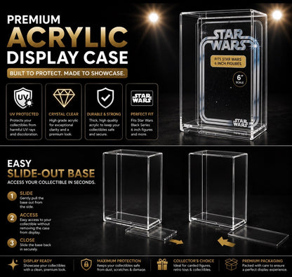 Star Wars Carded 6inch Acrylic Display case